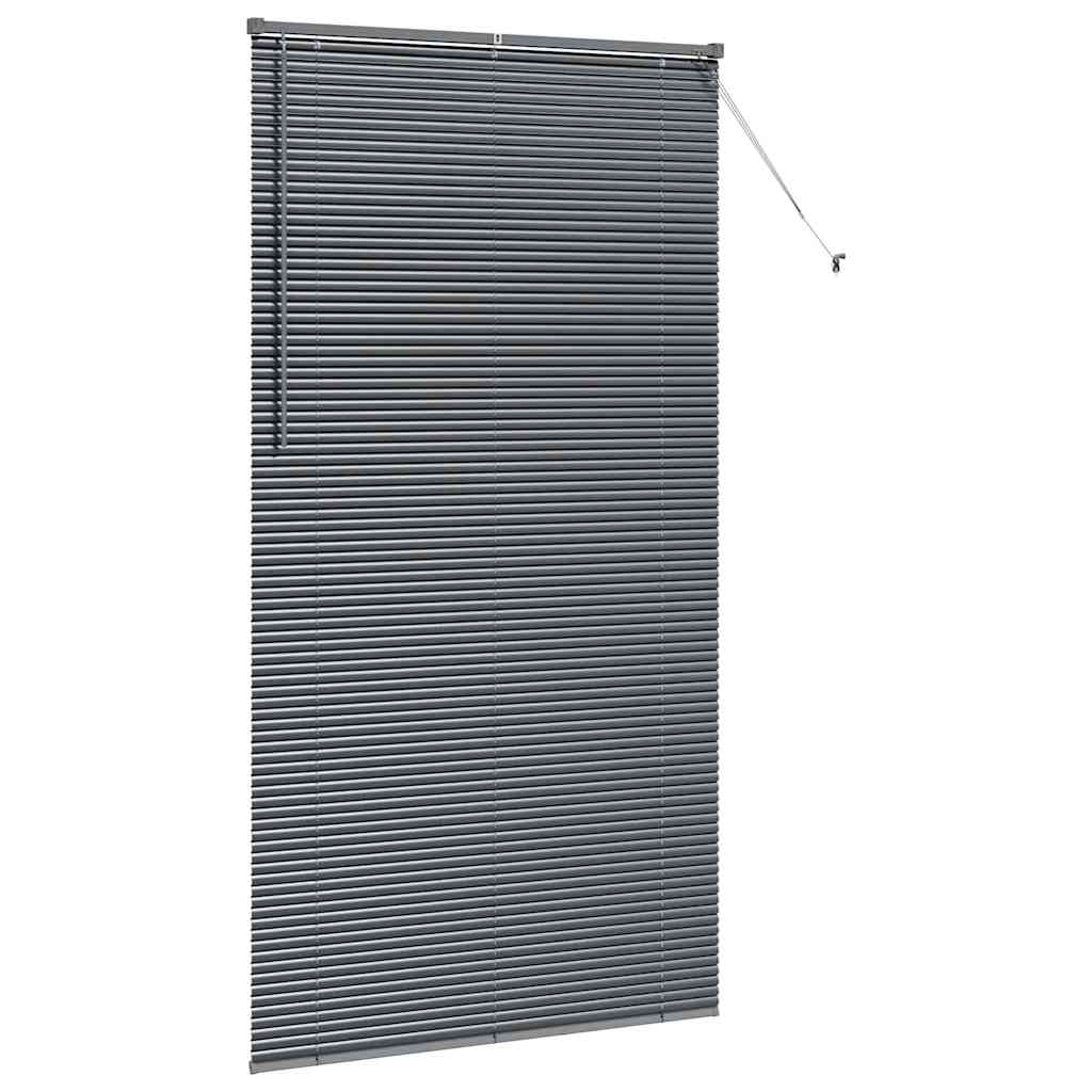 Window Blind with Curtains Manual Dark grey Aluminium